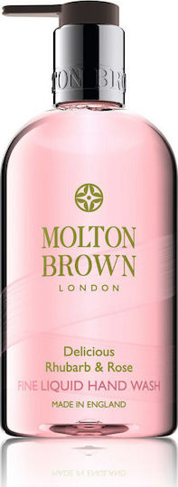 Molton Brown Delicious Rhubarb & Rose Fine Liquid Hand Wash Bubble Bath in Gel & Rose Scent 300ml