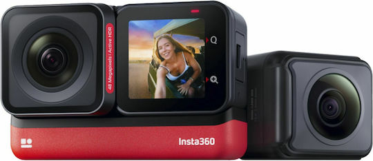 Insta360 One RS Twin Edition Action Camera 4K Ultra HD 360° Shooting Underwater Standard With Screen And Wi-Fi Black