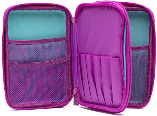 Yolo Pencil Case 1pcs with 2 Compartments Purple