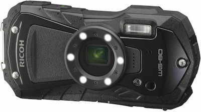 Ricoh WG-80 Compact Φωτογραφική Μηχανή 16MP Οπτικού Ζουμ 5x με Οθόνη 2.7" και Ανάλυση Video 1920 x 1280 pixels Μαύρη