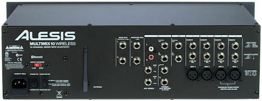 Alesis MultiMix-10-Wireless H02AE00004 Digitale Konsole 10 Kanäle mit Phantom Power & 6 XLR-Eingänge & Bluetooth