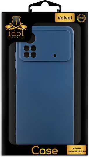 Idol 1991 Velvet Back Cover Σιλικόνης Μπλε (Poco X4 Pro 5G)