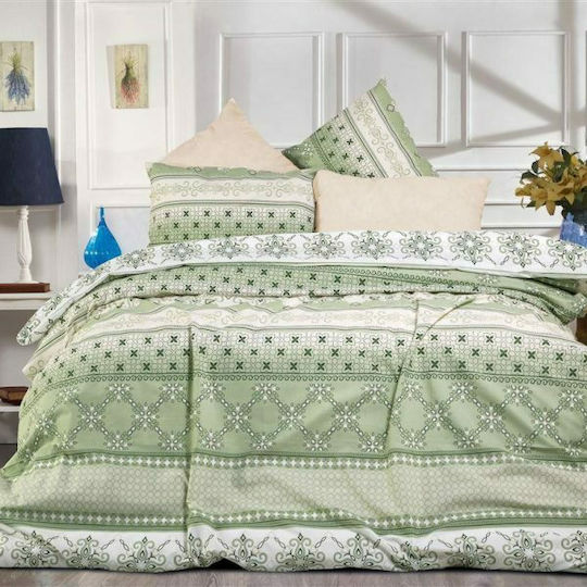 Dimcol Queen 220x240cm Kallipateira 334 L.Green / Olive