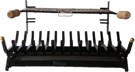 Metallic Fireplace Grate with Ashtray Metallovailas 60x60cm