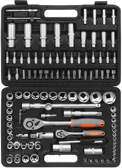 Sthor Set Ratchet 1\2" & 1\4" 108pcs