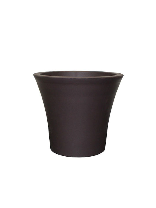 Plastona City Flower Pot Self-Watering / with wheels 40x38cm in Brown Color 021.1101BRO