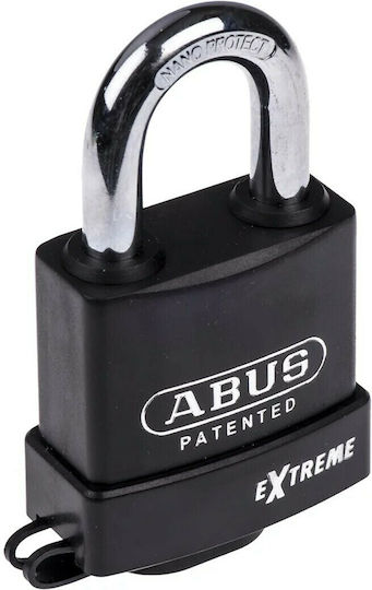 Abus 83WP/63 Steel Padlock Brass with Key High Security 65mm Black 1pcs