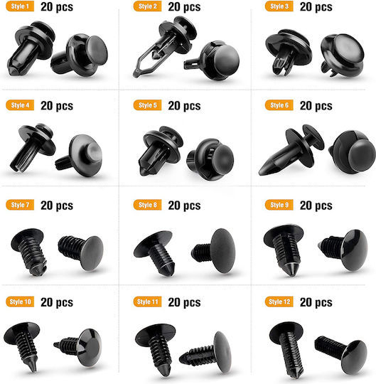 Rchang Car Plastic Clips 240 Pieces
