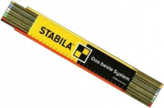 Stabila 0001941 Wooden Folding Ruler 2m