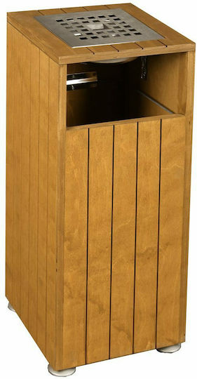 Wooden Waste Bin 65lt Brown