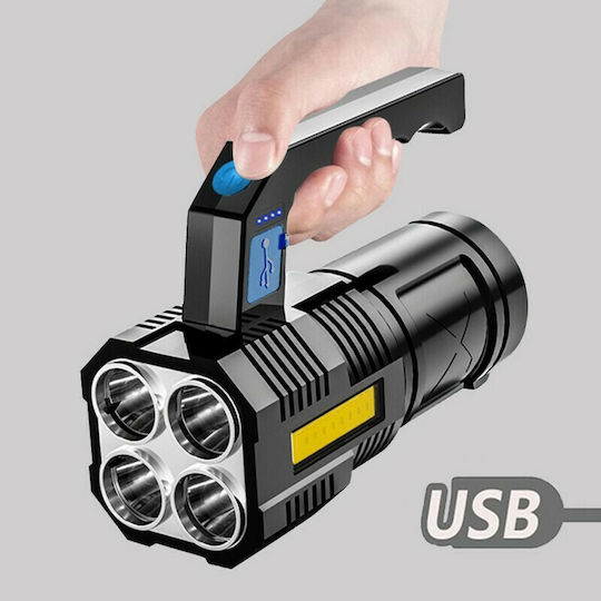 KAL Electronics Wiederaufladbar Taschenlampe LED mit maximaler Helligkeit 500lm Plastik 12w