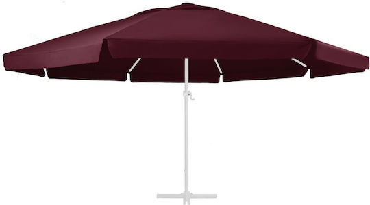 vidaXL Burgundy Replacement Umbrella Fabric 6m