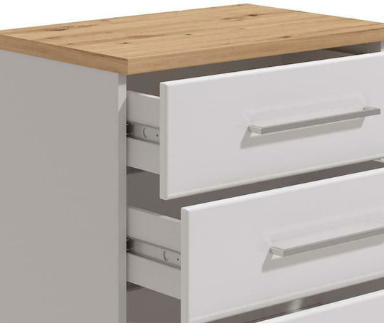 Nachttisch Mondego White Laca 45x40x69cm