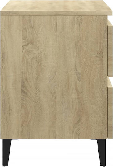 Комоди Дървени Дъб Сонома 2бр 40x35x50см