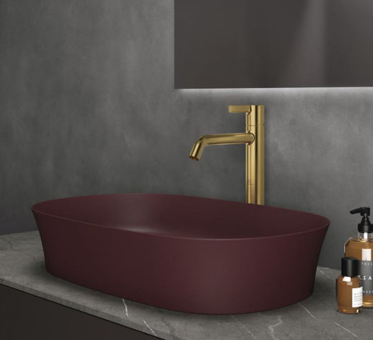Ideal Standard Ipalyss Επικαθήμενος Νιπτήρας Πορσελάνης 60x38x12cm Pomegranate