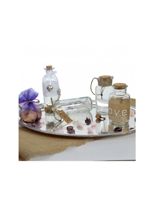 Lalos Vază Decorativă Sticlă Heart Transparent 5x5x17cm 1buc