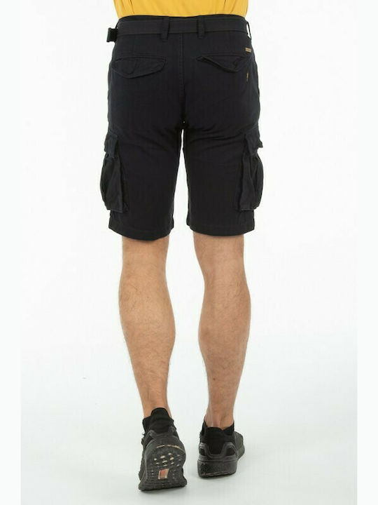 Double Men's Shorts Cargo Navy Blue