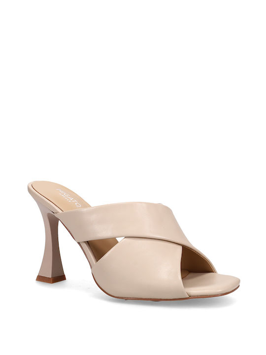 Migato Mules cu Gros Mare Toc Nude