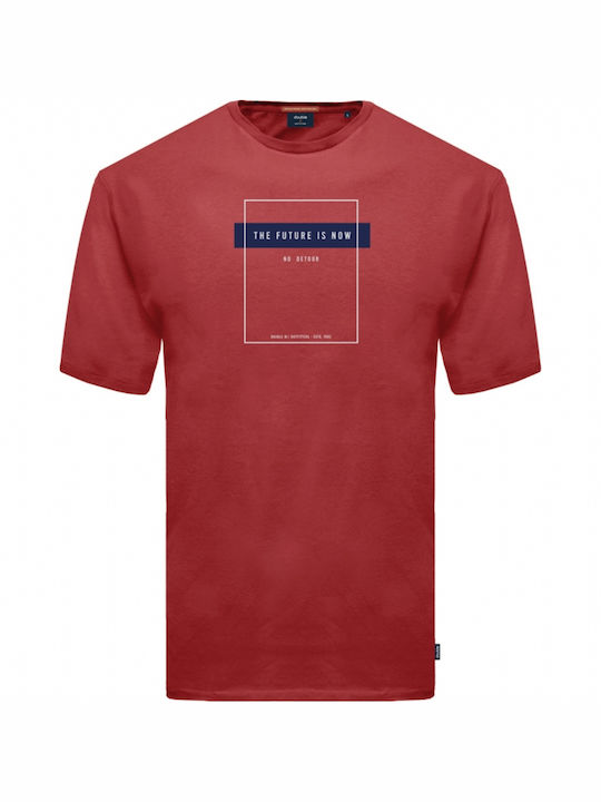 Double Herren T-Shirt Kurzarm Rot