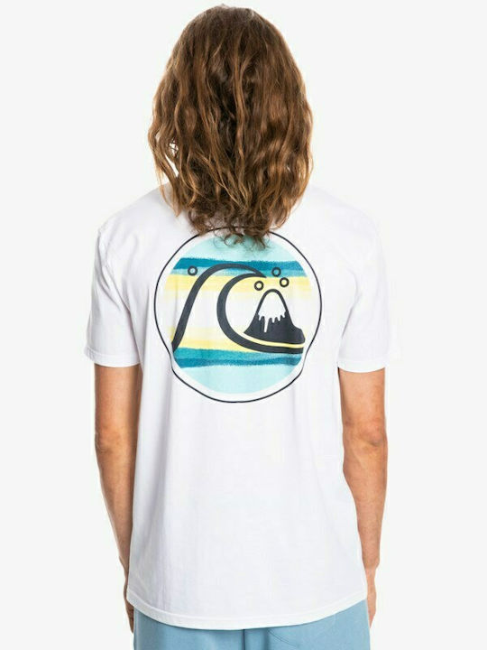 Quiksilver Resin Tint Ανδρικό T-shirt Λευκό με Λογότυπο