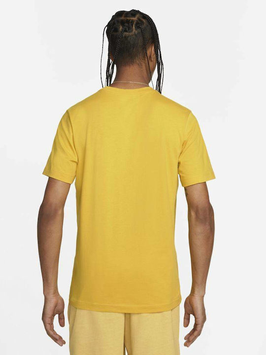Nike Ανδρικό T-shirt Κίτρινο με Στάμπα