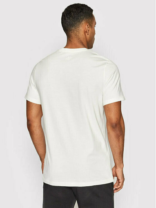 4F Men's Short Sleeve T-shirt Beige