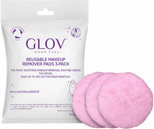 Glov Moon Pads Eco Многократни кърпи Премахване на грим Лице и Очи 3бр