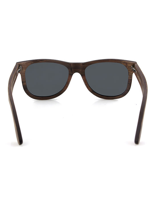 Daponte Sonnenbrillen mit Braun Rahmen und Schwarz Polarisiert Linse DAP004 4