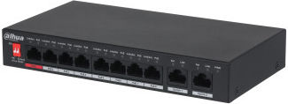 Dahua PFS3010-8ET-96 Negestionat L2 PoE++ Switch cu 10 Porturi Gigabit (1Gbps) Ethernet