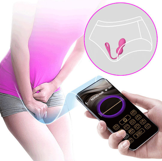 Pretty Love Elvira App Control Vibrating Kegel Balls Ασύρματες Κολπικές Μπάλες με Δόνηση Φούξια