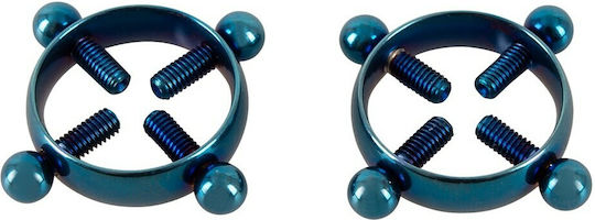 You2Toys Bad Kitty Nipple Jewellery Σφιγκτήρες Θηλών Blue Moon 2τμχ