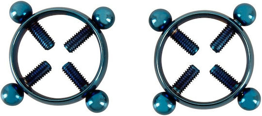 You2Toys Bad Kitty Nipple Jewellery Σφιγκτήρες Θηλών Blue Moon 2τμχ