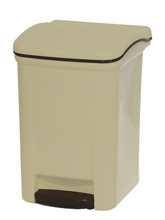 Viomes 155 Plastic Toilet Bin 7.5lt Beige