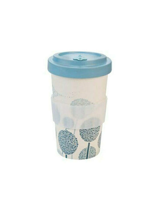 Woodway Bamboo Cup with Lid White 500ml