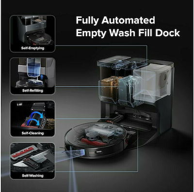 Roborock S7 MaxV Ultra Robot Vacuum Cleaner pentru Măturat și Ștergere cu Wi-Fi Negru
