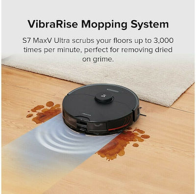 Roborock S7 MaxV Ultra Robot Vacuum Cleaner pentru Măturat și Ștergere cu Wi-Fi Negru