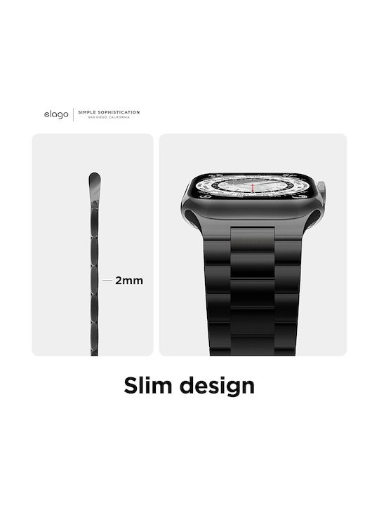 Elago Curea Oțel inoxidabil Negru (Apple Watch 38/40/41/42mm) EAW-MTBAND41-BK