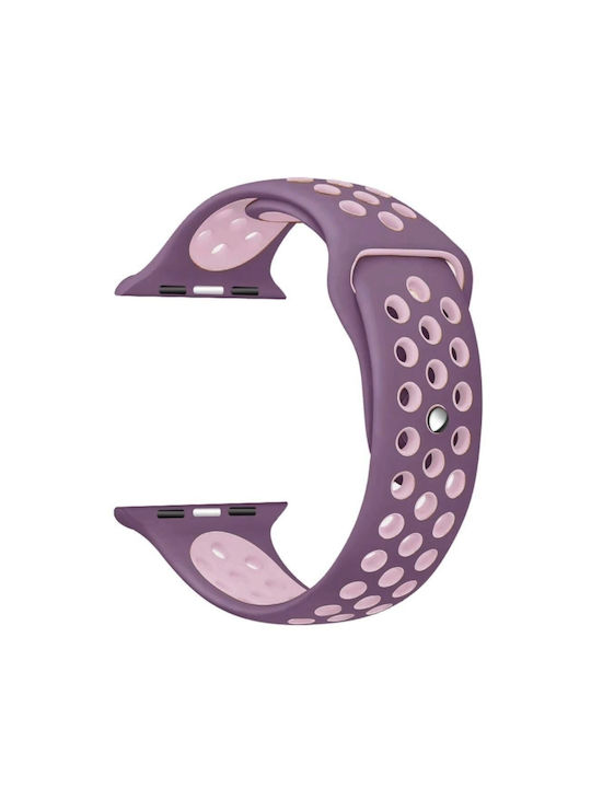 Каишка Силикон с Pin Purple Powder (Apple Watch 44/45/46mm/Ultra 49mm) WA1231F