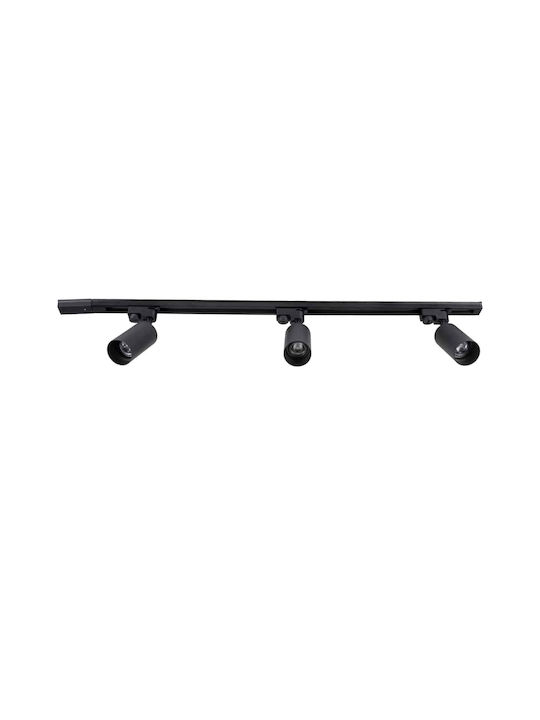 GloboStar Leo Triple Spot with Socket GU10 in Black Color