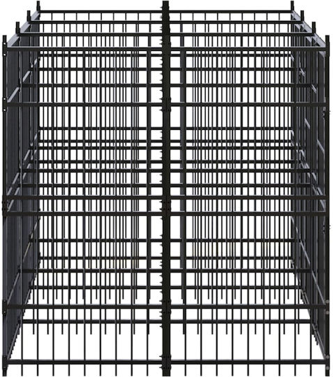 vidaXL Metallic Dog Park 288x192x200cm Black