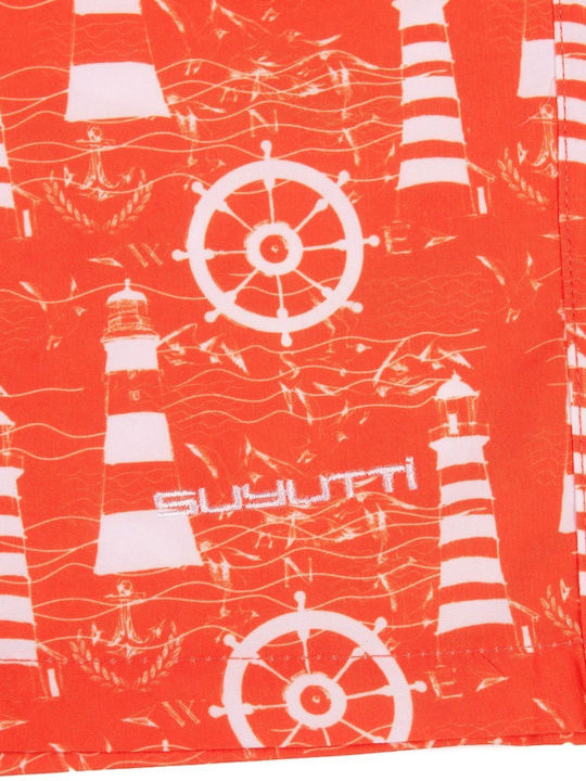 Ανδρικό Μαγιό Σορτς Summer Orange με Σχέδια