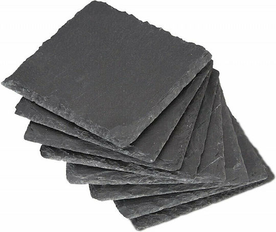 Relaxdays Σουβέρ Πέτρινο με Βάση Γκρι 10x10cm 8τμχ Relaxdays Σουβέρ Πέτρινο με Βάση Γκρι 10x10cm 8τμχ