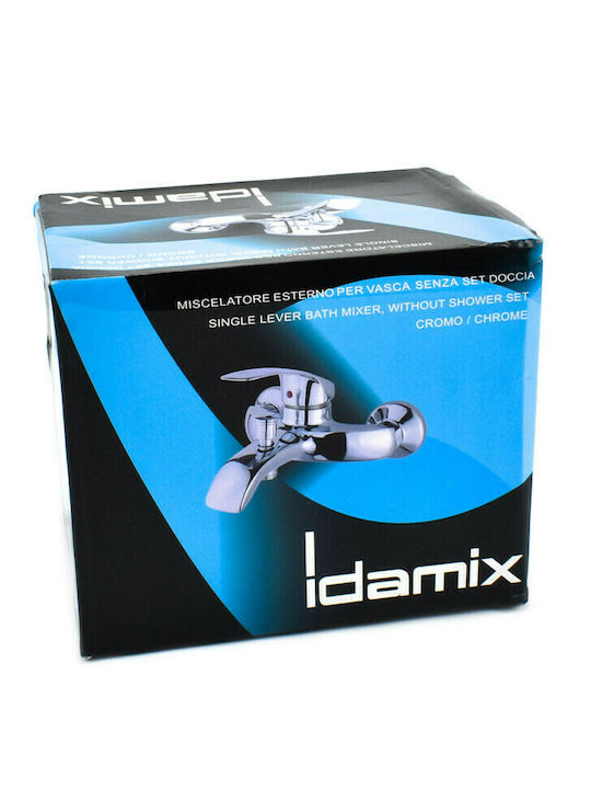 B09X7FBN66 Αναμεικτική Μπαταρία Μπανιέρας Inox Ασημί