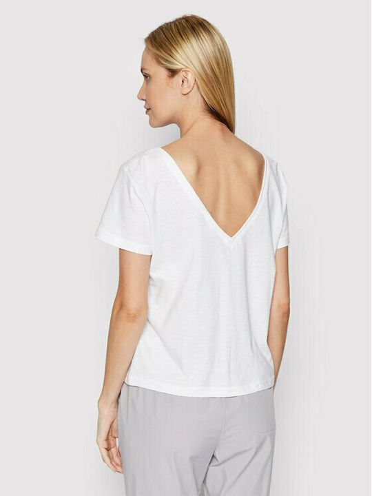 4F Γυναικείο T-shirt Λευκό με Στάμπα