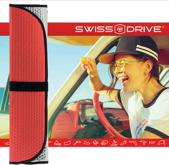 Swiss Drive Internal Car Windshield Sunshade with Suction Cup 145x70cm
