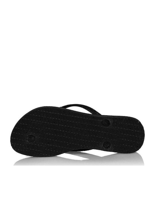 Slim Glitter Women's Flip Flops Black