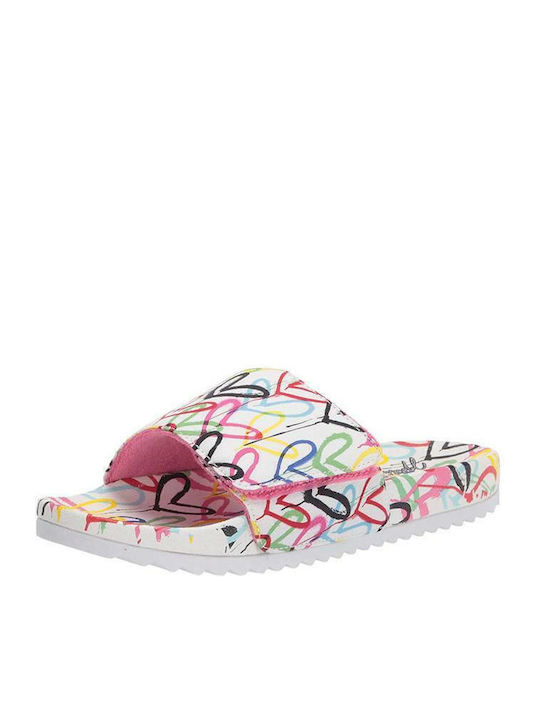 X JGoldcrown Bobs Pop Ups 2 Love & Summer Women's Slides White