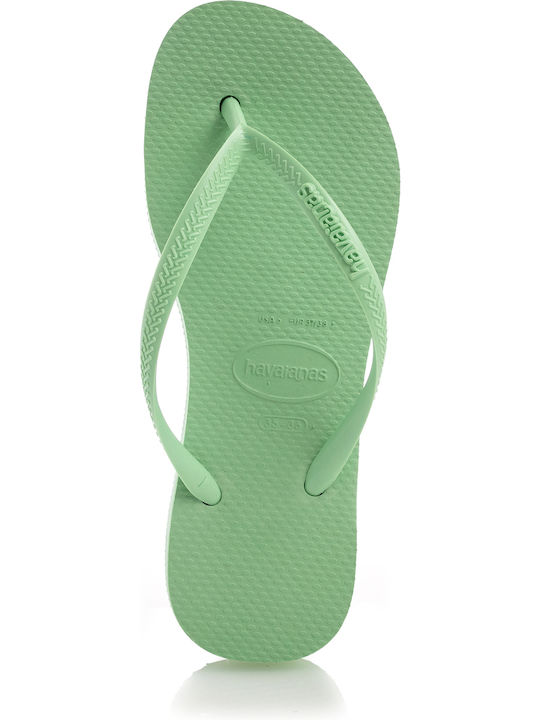 Slim Flatform Women's Flip Flops in Green Color