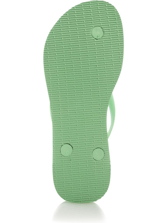 Slim Flatform Women's Flip Flops in Green Color