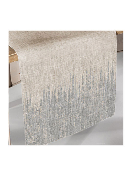 Saint Clair 2040 Polyester Tablecloth Runner Beige-Silver 40x160cm